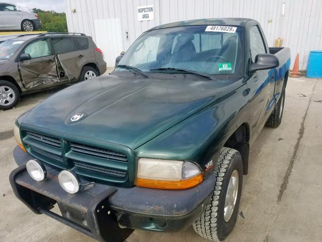 1B7GG26X8XS239420 - 1999 DODGE DAKOTA GREEN photo 2