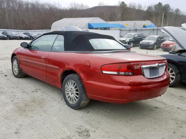 1C3EL55R35N686910 - 2005 CHRYSLER SEBRING TO RED photo 3