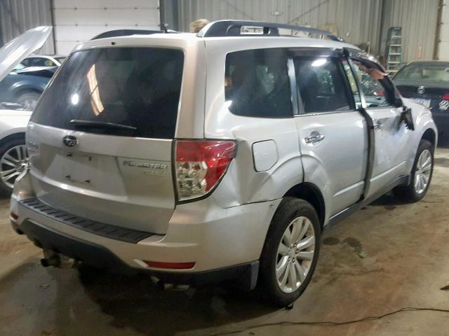 JF2SHADC4BH766654 - 2011 SUBARU FORESTER 2 SILVER photo 4