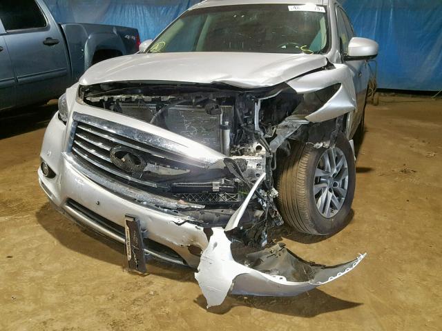 5N1AL0MM4DC342866 - 2013 INFINITI JX35 SILVER photo 9