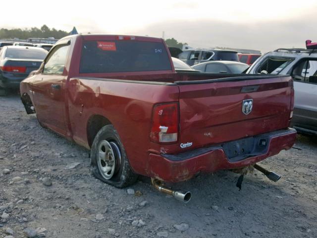 3C6JD6ATXCG237249 - 2012 DODGE RAM 1500 S MAROON photo 3