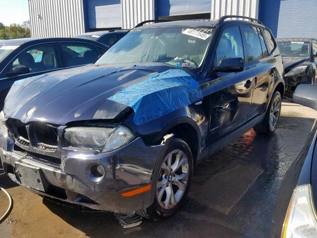 WBXPC93419WJ27314 - 2009 BMW X3 XDRIVE3 BLUE photo 2