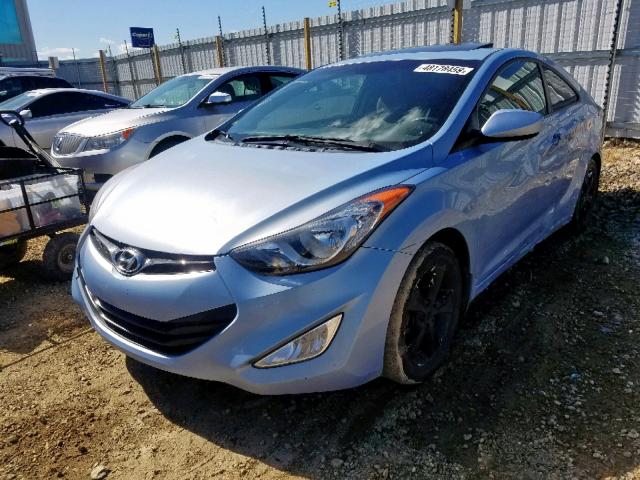 KMHDH6AE7DU020845 - 2013 HYUNDAI ELANTRA CO BLUE photo 2