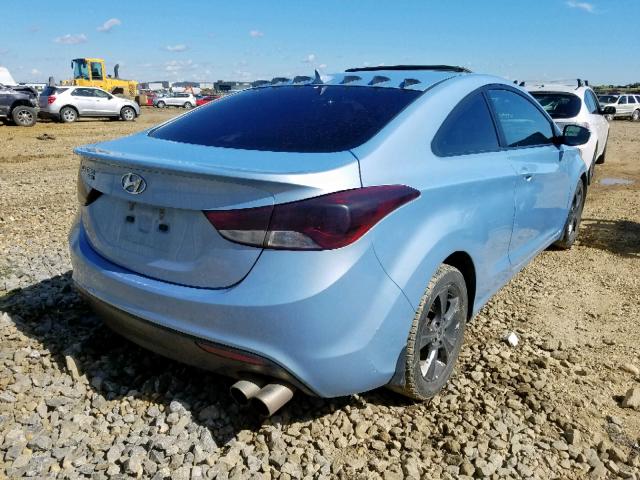 KMHDH6AE7DU020845 - 2013 HYUNDAI ELANTRA CO BLUE photo 4