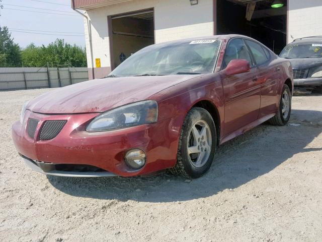 2G2WP522541124202 - 2004 PONTIAC GRAND PRIX RED photo 2
