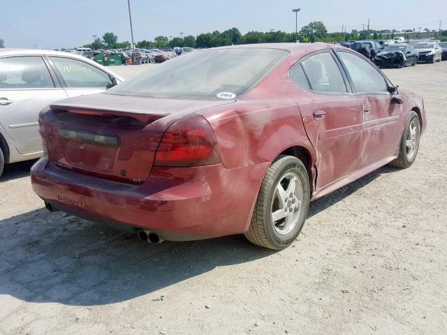 2G2WP522541124202 - 2004 PONTIAC GRAND PRIX RED photo 4