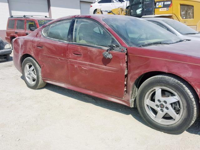 2G2WP522541124202 - 2004 PONTIAC GRAND PRIX RED photo 9