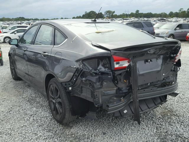 3FA6P0G78JR153113 - 2018 FORD FUSION S GRAY photo 3