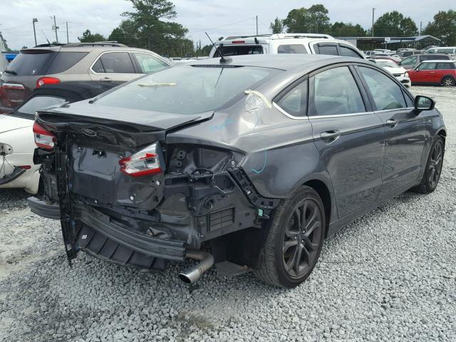 3FA6P0G78JR153113 - 2018 FORD FUSION S GRAY photo 4