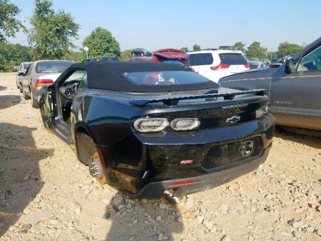 1G1FH3D76K0134437 - 2019 CHEVROLET CAMARO SS BLACK photo 3