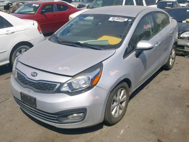 KNADN4A31D6248518 - 2013 KIA RIO EX SILVER photo 2