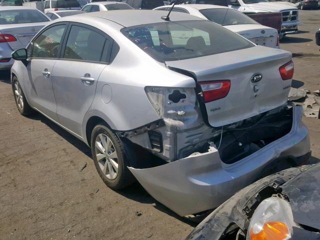 KNADN4A31D6248518 - 2013 KIA RIO EX SILVER photo 3