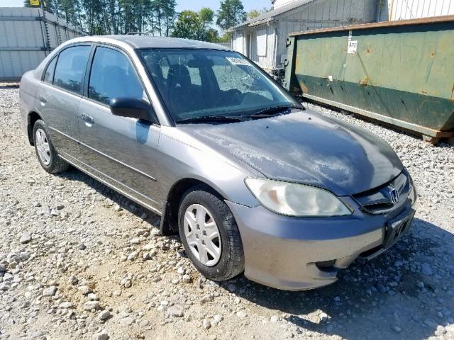 2HGES16365H632741 - 2005 HONDA CIVIC DX V GRAY photo 1