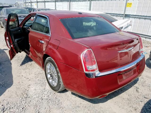 2C3CCACG8CH199757 - 2012 CHRYSLER 300 LIMITE RED photo 3