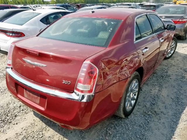 2C3CCACG8CH199757 - 2012 CHRYSLER 300 LIMITE RED photo 4