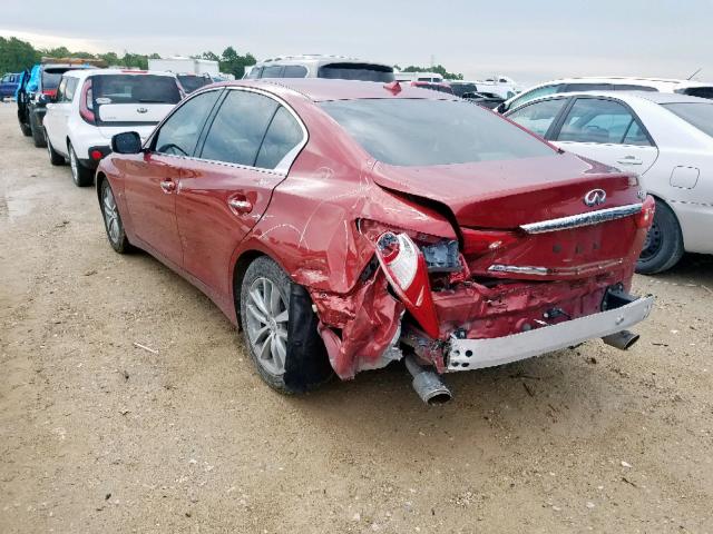 JN1BV7AP5EM690037 - 2014 INFINITI Q50 BASE RED photo 3