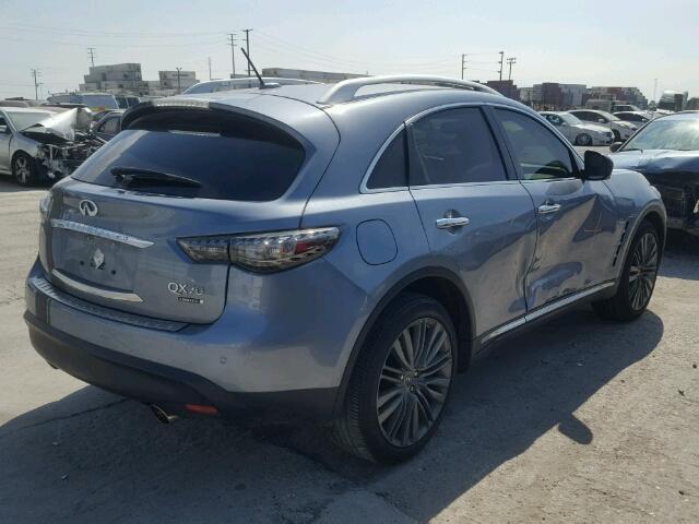 JN8CS1MU0HM140018 - 2017 INFINITI QX70 BLUE photo 4