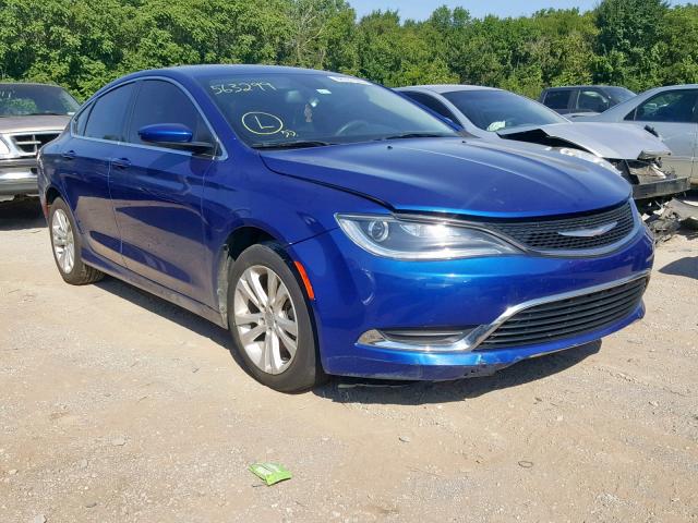 1C3CCCAB8FN563299 - 2015 CHRYSLER 200 LIMITE BLUE photo 1