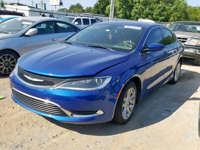 1C3CCCAB8FN563299 - 2015 CHRYSLER 200 LIMITE BLUE photo 2