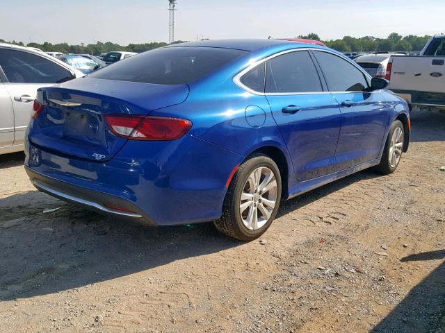 1C3CCCAB8FN563299 - 2015 CHRYSLER 200 LIMITE BLUE photo 4