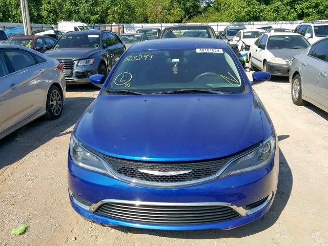 1C3CCCAB8FN563299 - 2015 CHRYSLER 200 LIMITE BLUE photo 9