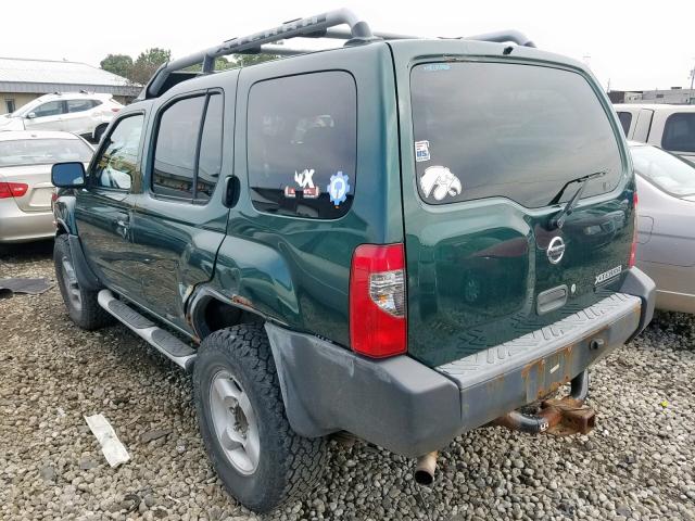 5N1ED28Y22C530659 - 2002 NISSAN XTERRA XE GREEN photo 3