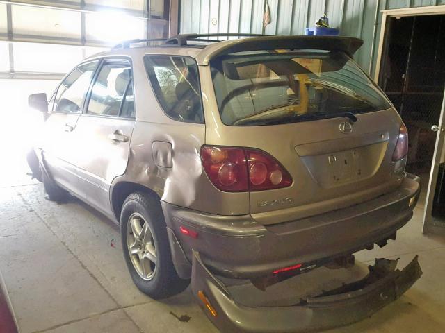 JT6HF10U8Y0097901 - 2000 LEXUS RX 300 GOLD photo 3