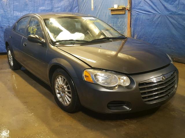 1C3EL46X24N204563 - 2004 CHRYSLER SEBRING LX GRAY photo 1