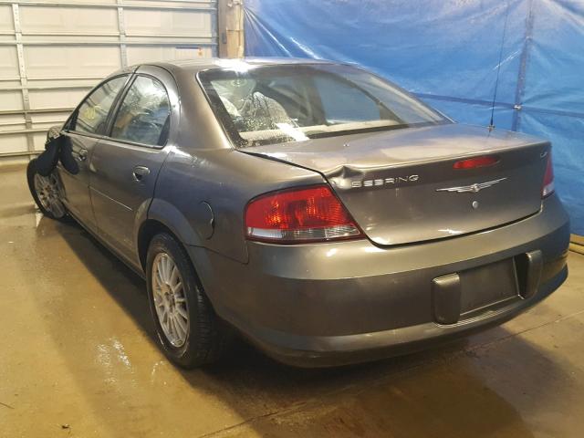 1C3EL46X24N204563 - 2004 CHRYSLER SEBRING LX GRAY photo 3