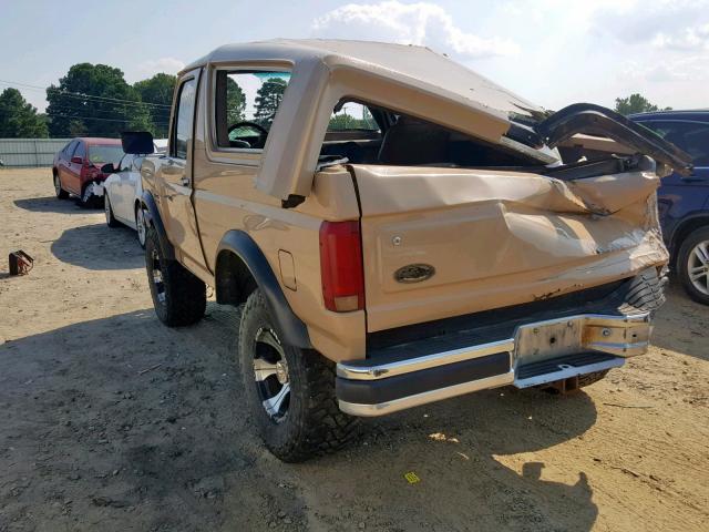 1FMEU15N3MLA70158 - 1991 FORD BRONCO U10 TAN photo 3