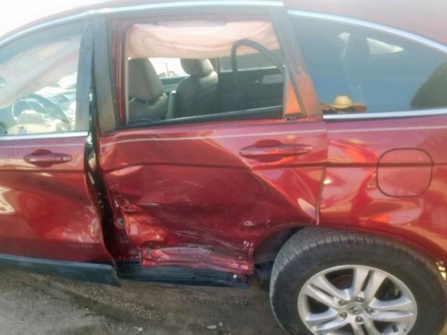 5J6RE3H79AL000682 - 2010 HONDA CR-V EXL RED photo 9