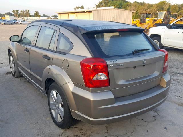 1B3HB48B27D336893 - 2007 DODGE CALIBER SX BEIGE photo 3