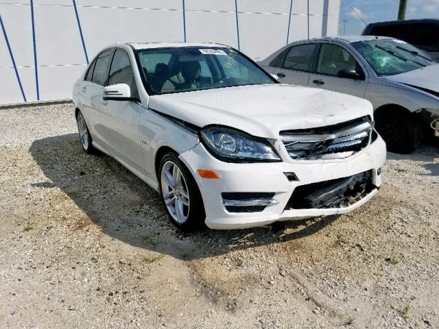 WDDGF4HBXCR226921 - 2012 MERCEDES-BENZ C 250 WHITE photo 1