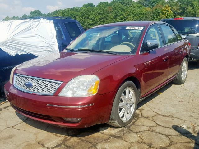 1FAFP25137G115329 - 2007 FORD FIVE HUNDR RED photo 2