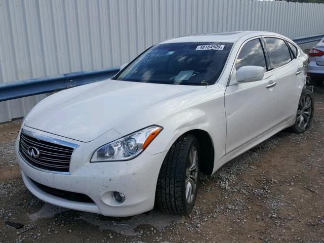 JN1BY1AR8DM600903 - 2013 INFINITI M37 X WHITE photo 2