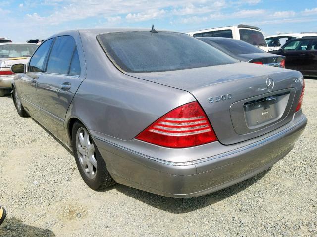 WDBNG84J34A395793 - 2004 MERCEDES-BENZ S 500 4MAT CHARCOAL photo 3