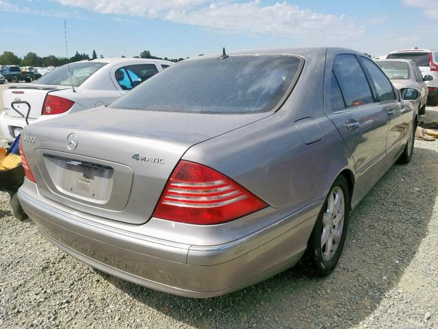 WDBNG84J34A395793 - 2004 MERCEDES-BENZ S 500 4MAT CHARCOAL photo 4