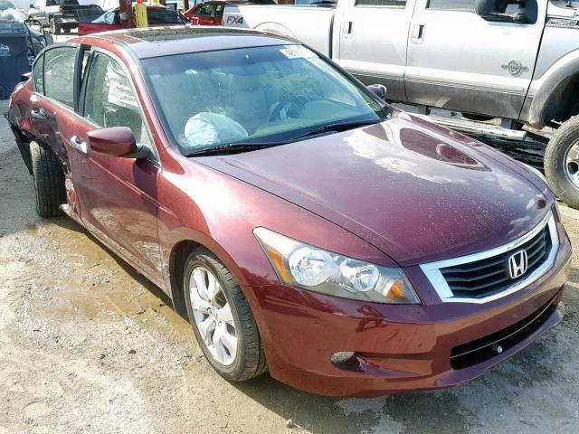 1HGCP36878A072392 - 2008 HONDA ACCORD EXL BURGUNDY photo 1