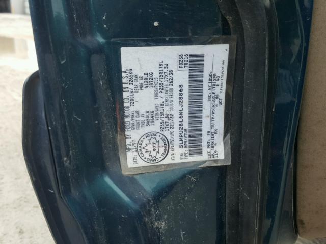 5LMPU28L6WLJ28868 - 1998 LINCOLN NAVIGATOR 绿色 照片 10