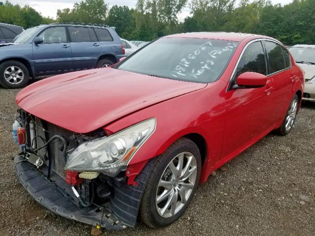 JN1CV6AR1CM676505 - 2012 INFINITI G37 RED photo 2