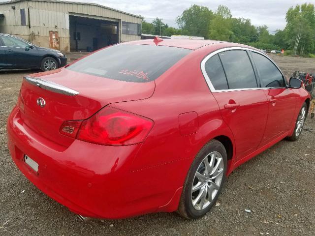 JN1CV6AR1CM676505 - 2012 INFINITI G37 RED photo 4