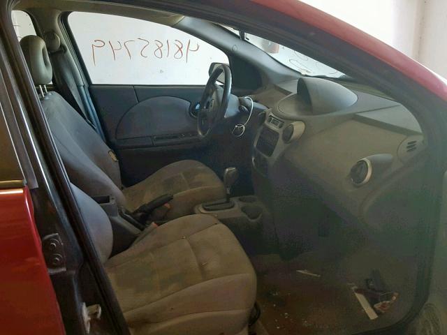 1G8AJ52F95Z175330 - 2005 SATURN ION LEVEL RED photo 5