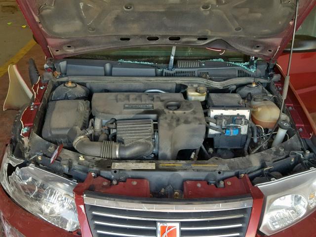 1G8AJ52F95Z175330 - 2005 SATURN ION LEVEL RED photo 7