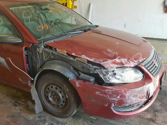 1G8AJ52F95Z175330 - 2005 SATURN ION LEVEL RED photo 9