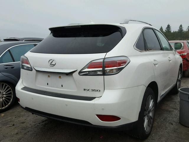 2T2BK1BA3DC207665 - 2013 LEXUS RX 350 WHITE photo 4