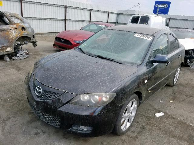 JM1BK32G981141430 - 2008 MAZDA 3 I BLACK photo 2