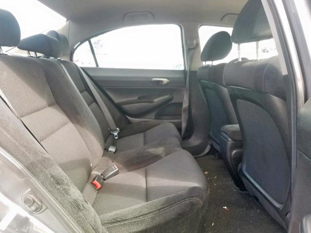 2HGFA16659H324435 - 2009 HONDA CIVIC LX-S Մոխրագույն լուսանկար 6