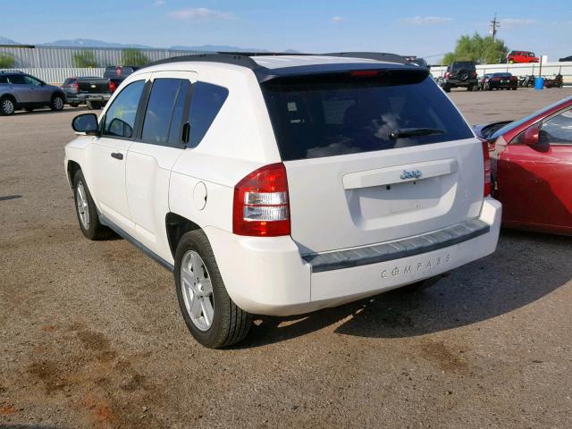 1J8FT47037D370126 - 2007 JEEP COMPASS WHITE photo 3