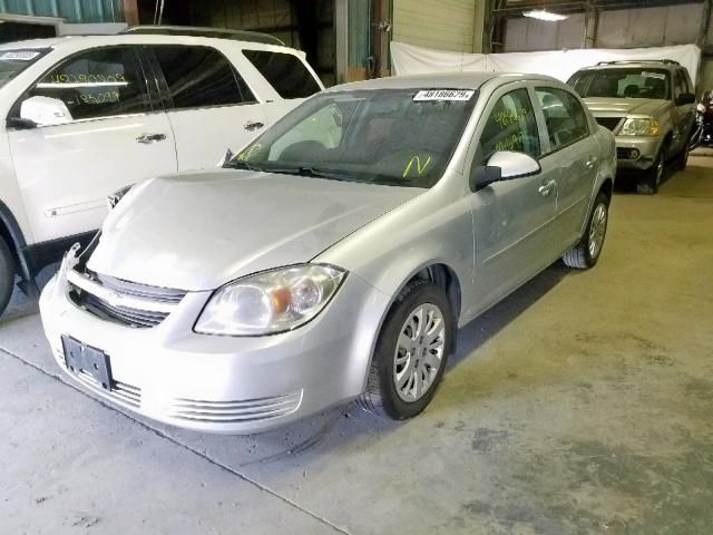 1G1AT58H497117581 - 2009 CHEVROLET COBALT LT SILVER photo 2