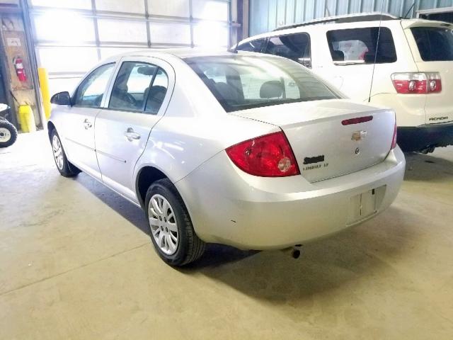 1G1AT58H497117581 - 2009 CHEVROLET COBALT LT SILVER photo 3